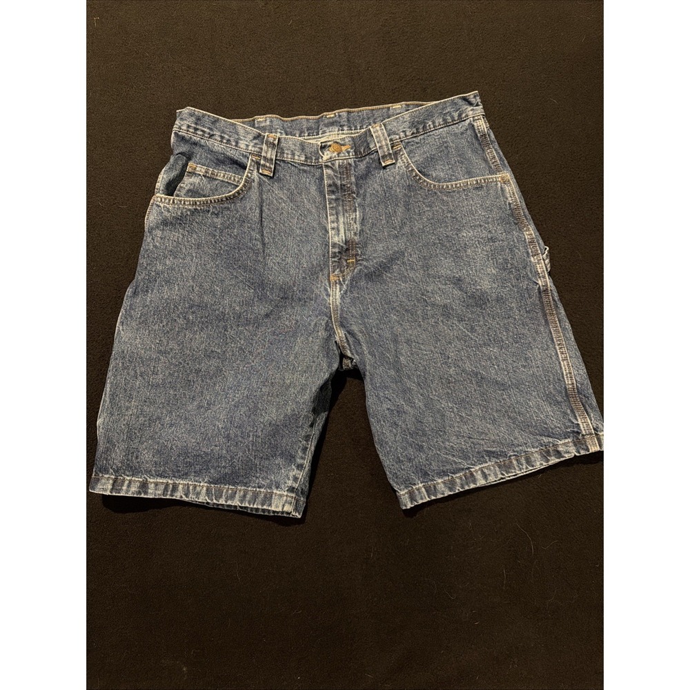 Wrangler Denim Blue Jean Men's Carpenter Shorts Mens Size 38